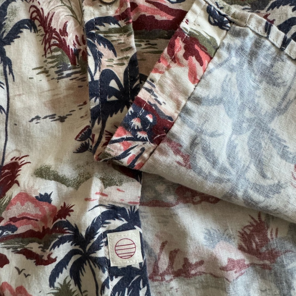 Marine Layer Tropical Lightweight Linen Shirt- Size: L - Picture 5 of 5
